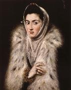 Lady in a fur wrap El Greco